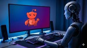 Texto explicativo sobre o Moltbook, uma plataforma experimental criada para permitir a interação entre agentes de inteligência artificial em um ambiente semelhante a uma rede social.